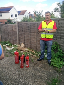 An image of the team taking fire safety training
